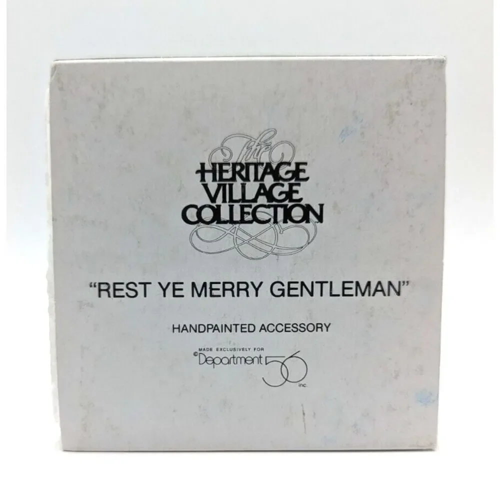 Dept 56 Rest Ye Merry Gentleman Man on Park Bench reading TIMES‎ Paper #5540-9